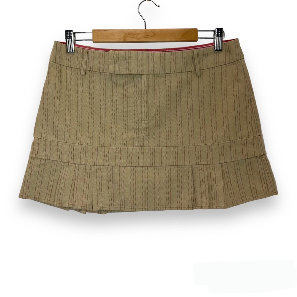 Vintage American Eagle Striped Pleated Mini Skirt